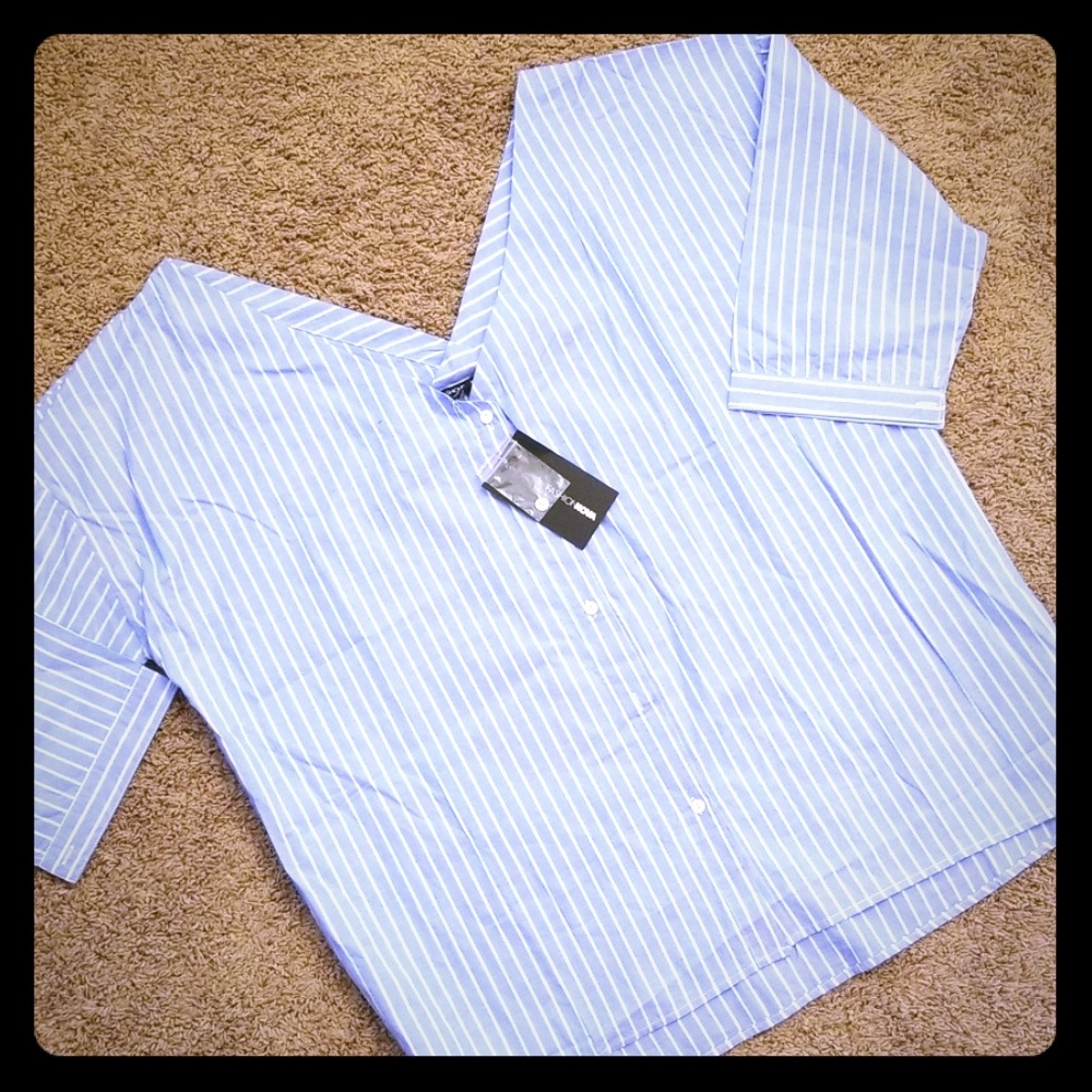 V neck front and back top